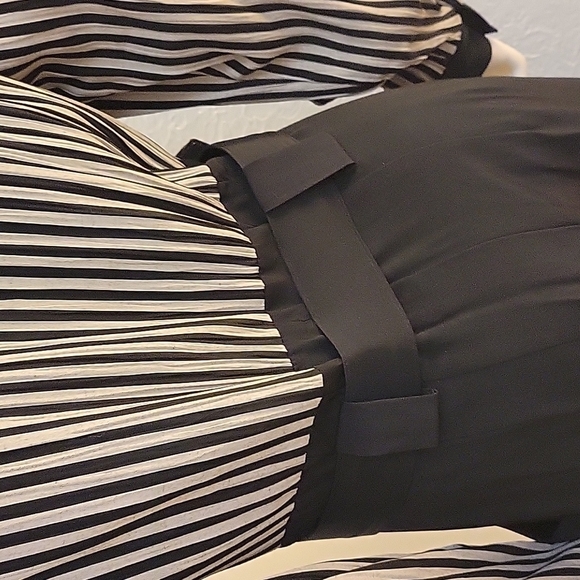 VTG MENU 1980s Striped Belted High Waist Landgirl Power Jumpsuit - Picture 12 of 16